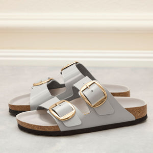 Birkenstock Arizona Big Buckle High-Shine Stone Coin כפכפי בירקנשטוק לנשים אריזונה אבזם סטון לק
