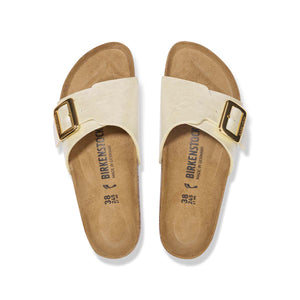 Birkenstock Catalina Cushion Buckle Graceful Pearl White קטלינה אבזם לבן פנינה