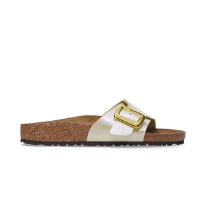 Birkenstock Catalina Cushion Buckle Graceful Pearl White קטלינה אבזם לבן פנינה
