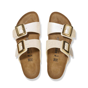 Birkenstock Sydney Cushion Buckle Graceful Pearl White כפכפי בירקנשטוק סידני אבזם לבן פנינה