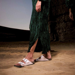 Birkenstock Arizona BS Saffiano Iridescent Light Rose כפכפי בירקנשטוק אריזונה לייט רוז