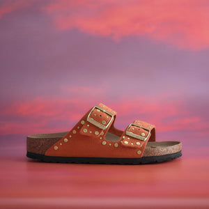 Birkenstock Arizona Rivet Border Dark Rust כפכפי בירקנשטוק אריזונה ראסט