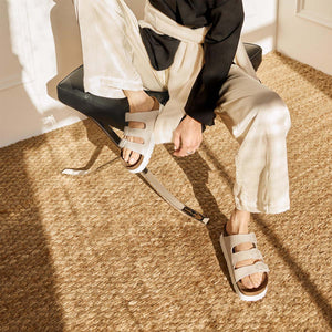 Birkenstock Florida III PAP Flex Platform Eggshell כפכפי בירקנשטוק פלורידה פלטפורם אגשל