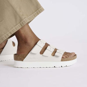 Birkenstock Florida III PAP Flex Platform Eggshell כפכפי בירקנשטוק פלורידה פלטפורם אגשל