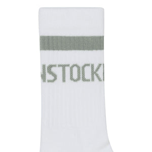 Birkenstock Cotton Tennis Socks White Pure Sage גרבי בירקנשטוק יוניסקס