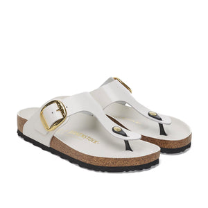 Birkenstock Gizeh Big Buckle High-Shine Antique White כפכפי בירקנשטוק גיזה לנשים