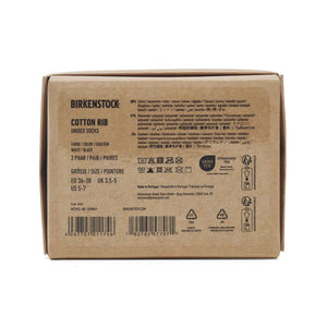 Birkenstock Set Slub Black White זוג גרבי בירקנשטוק שחור ולבן