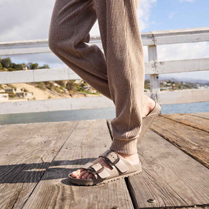 Birkenstock Arizona Big Buckle EVA Gray Taupe כפכפי נשים בירקנשטוק אריזונה אבזם אפור טיופ