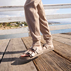 Birkenstock Arizona Big Buckle EVA Gray Taupe כפכפי נשים בירקנשטוק אריזונה אבזם אפור טיופ