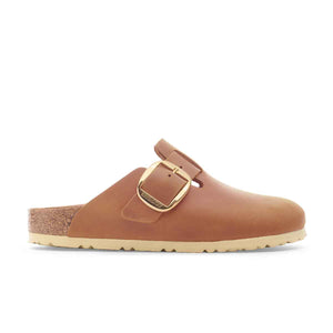 Birkenstock Boston Big Buckle Cognac כפכפי בירקנשטוק לנשים בוסטון אבזם גדול קוניאק