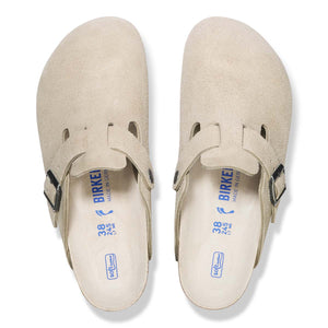 Birkenstock Boston BS Oyster Tonal Fb Unisex כפכפי בירקנשטוק בוסטון אויסטר