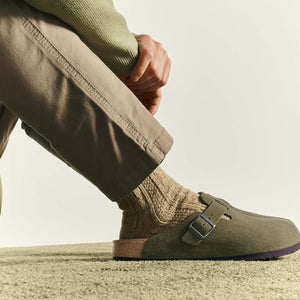 Birkenstock Boston BS Thyme Tonal Fb Unisex כפכפי בירקנשטוק בוסטון טימין