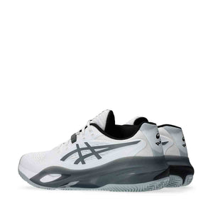 Asics Gel Resolution X Padel Men White Steel Grey נעלי פדאל ג`ל רזולושיין לגברים