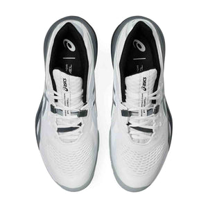 Asics Gel Resolution X Padel Men White Steel Grey נעלי פדאל ג`ל רזולושיין לגברים