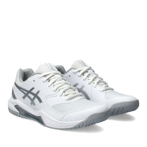 Asics Gel Dedicate 8 Women White Pure Silver נעלי טניס ג'ל דדיקייט 8 לנשים