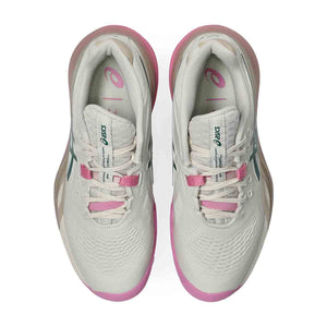 Asics Gel Resolution X Padel Women Soft Oat Jewel Green נעלי פאדל ג`ל רזולושיין לנשים