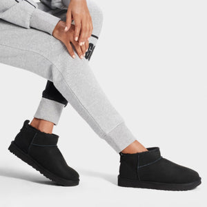 UGG Women's Classic Ultra Mini Black מגפי נשים קלאסיק אולטרה מיני שחור