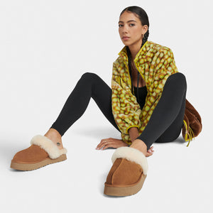 UGG women's Disquette Chestnut כפכפי נשים דיסקוטה חום