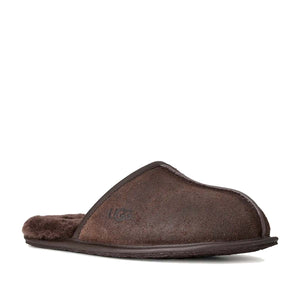 UGG Scuff Leather Distressed Dusted Cocoa נעלי בית גברים שופט חום