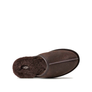 UGG Scuff Leather Distressed Dusted Cocoa נעלי בית גברים שופט חום