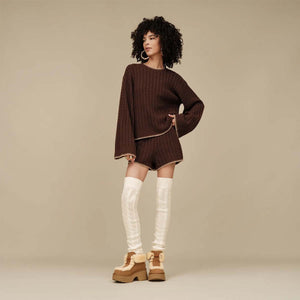 UGG New Heights Lace Up Chestnut מגפי נשים ניו הייט לייס חום