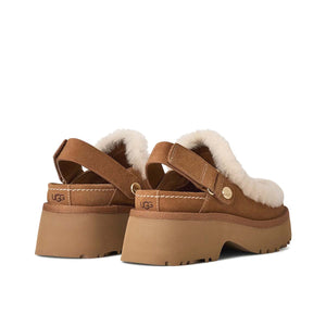 UGG Women's New Heights Esmee Clog Chestnut כפכפי עקב ניו הייט קלוג חום לנשים