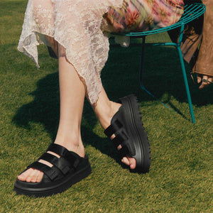 UGG GoldenGlow Slide Black כפכפי גולדנגלאו סלייד שחור