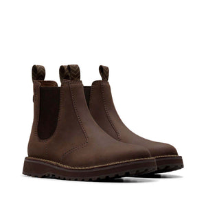 Clarks Solsbury Easy Dark Brown Men מגפי גברים קלארקס