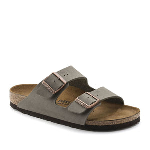 בירקנשטוק כפכפי נשים אריזונה אבן נובוק Birkenstock Arizona Birko Flor Nubuck Stone
