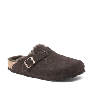Birkenstock Boston Shearling Fell Mocca כפכפי בוסטון פרווה מוקה