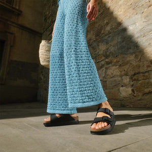 Birkenstock Arizona PAP Flex Platform Black כפכפי בירקנשטוק לנשים אריזונה פלקס שחור