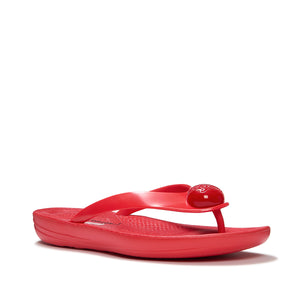 Fit Flop X Keith Haring Iqushion Button Flip-Flops Signal Red כפכפי פיטפלופ לנשים