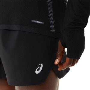 Asics Seamless Ls Top Black Grey חולצת אסיקס לגברים