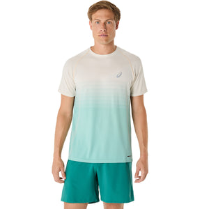 Asics Seamless Ss Top Men Birch Oasis Green חולצת ריצה לגברים אסיקס