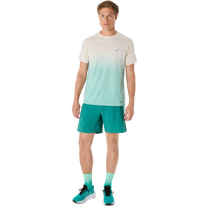 Asics Seamless Ss Top Men Birch Oasis Green חולצת ריצה לגברים אסיקס