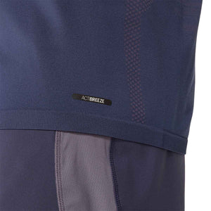 Asics Seamless Ss Top Men Lavender Grey Indigo Fog חולצת ריצה לגברים