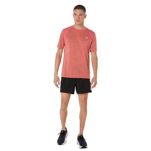 Asics Road Ss Top Man Dark Pink Clay חולצת ריצה אסיקס לגברים