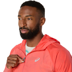 Asics Road Packable Jacket Men Coral Reef ג'קט רוח אסיקס לריצה לגברים