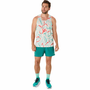 Asics Road All Over Print Singlet Men גופיית ריצה לגברים