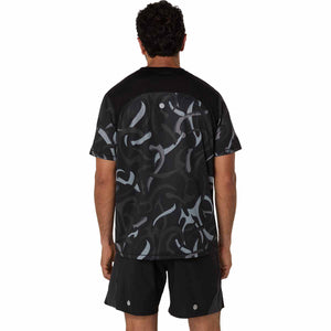 Asics Road All Over Print Ss Top Men חולצת ריצה לגברים