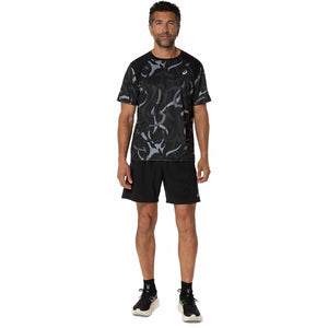 Asics Road All Over Print Ss Top Men חולצת ריצה לגברים