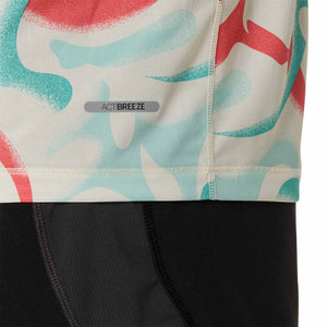 Asics Road All Over Print Ss Top Men חולצת ריצה אסיקס