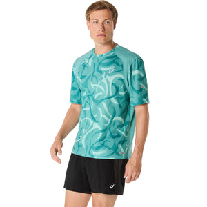 Asics Road Lite-Show Ss Top Men Light Teal חולצת ריצה לגברים אסיקס