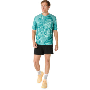 Asics Road Lite-Show Ss Top Men Light Teal חולצת ריצה לגברים אסיקס