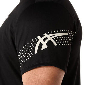 Asics Icon Ss Top Black Men חולצת ריצה לגבר