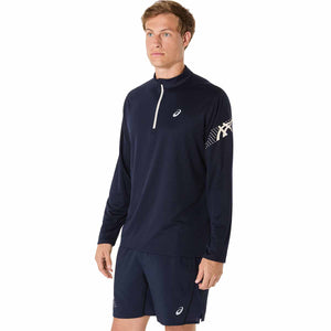 Asics Icon Ls 1/2 Zip Men Midnight חולצת ריצה לגברים אסיקס