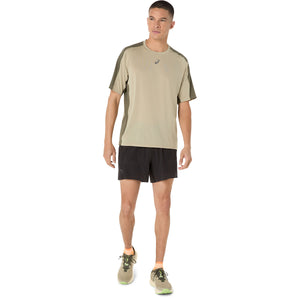 Asics Fujitrail Elite Ss Top Man Mantle Green Khaki חולצת ריצה לגברים