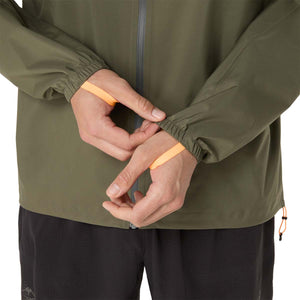 Asics Fujitrail Elite Waterproof Jacket Man Mantle Green ג'קט ריצה עמיד למים לגברים