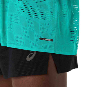 Asics Metarun Singlet Men Wave Teal גופיית ריצה לגברים