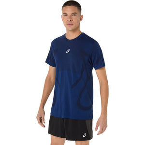 Asics Road Seamless Ss Top Man Midnight חולצת ריצה אסיקס לגברים